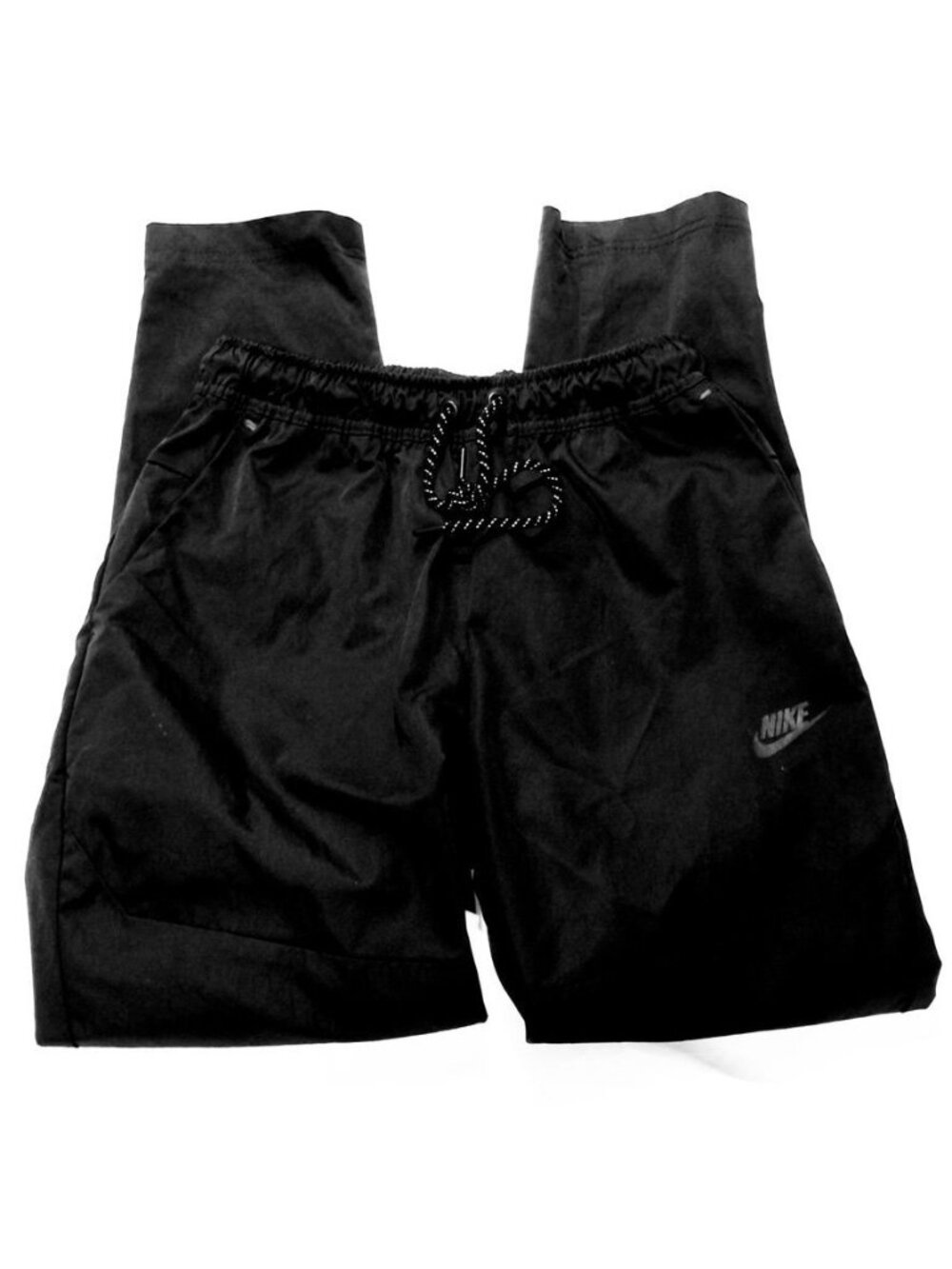 NIKE Women's Polyester Track Pants Black Pockets Elastic Waist Size Small